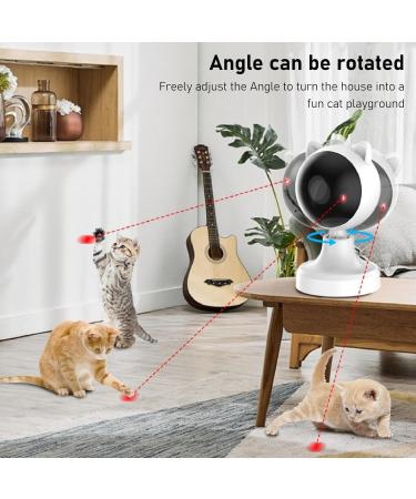 Cat Toy Interactive Automatic USB Motion Activated Laser Toy for Indoor Cats Dogs Kitten Kitty Fast and Slow Pattern 1200mAh Battery Silent Pet Laser Pointer Toy - Buy Online on SooperMarket.com