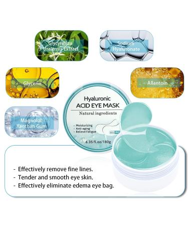 Hydrating Under Eye Patches with Hyaluronic Acid and Collagen - Reduce Dark Circles, Puffiness, and Wrinkles - 30 Pairs - Buy Online on SooperMarket.com