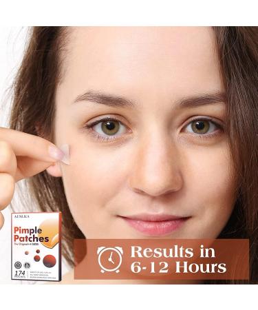 AUSLKA Pimple Patches (174 Patches) - Hydrocolloid Patches - Invisible Pimple Spot Stickers - Facial Stickers All Skin Types - Buy Online on SooperMarket.com