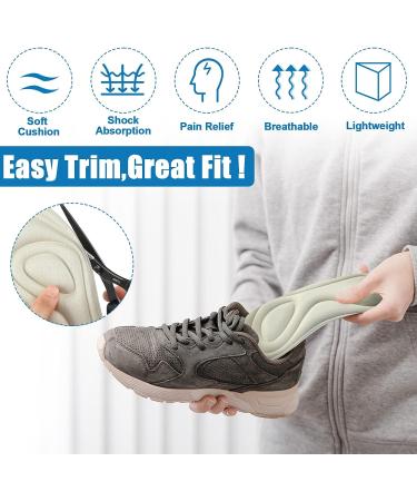 16 Pairs 3D Memory Foam Shoe Inserts | Men Women Comfort Insoles for Foot Pain Relief - Buy Online on SooperMarket.com