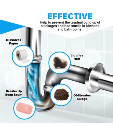 Buy Drain Sticks x48 Fast & Effective Drain Cleaning for Sinks Baths & Showers | Prevent Blockages & Odors - International Shipping - Buy Online on SooperMarket.com