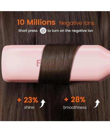 Professional Hair Straightener - 1.65" Titanium Flat Iron with 30s Rapid Heat 10 Temp Levels (260-450 ) LED Display - Pink - Buy Online on SooperMarket.com