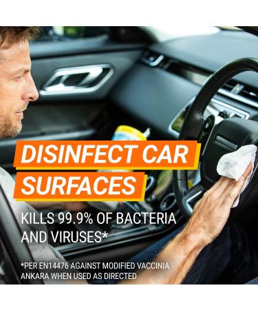 Armor All 24 Disinfectant Wipes Citrus Scent Cleans and Disinfects All Car Surfaces In One Step Kills 99.99% of Bateria and Virus Freshness Lock Ideal For Car Detailing - Buy Online on SooperMarket.com