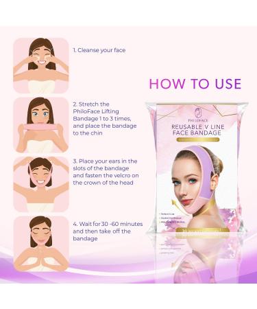 Paradream V-Shaped Double Chin Reducer Face Mask - Pink Face Lifting Belt - Buy Online on SooperMarket.com