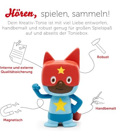 Buy Tonies Hearing Figure for Toniebox - Creative Superhero 90 Minutes of Recordings Kids 3+ International Shipping - Buy Online on SooperMarket.com