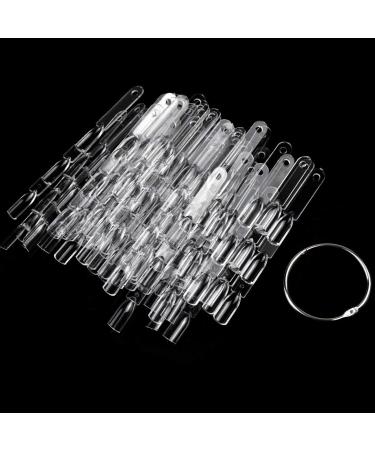 50 Pieces Nail Presentation Color Fields - Transparent Nail Tips & False Nail Art Sticks for Practice | Perfect Nail Polish Color Card Plates - Buy Online on SooperMarket.com