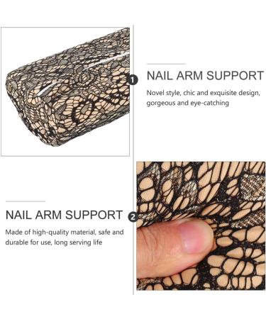 KALLORY Floral Pillows 2 Pieces Nail Arm Rest Professional Nail Hand Rest Cushion Lace Manicure Pillows Tool for Salon Home Use Floral Throw Pillows - Buy Online on SooperMarket.com