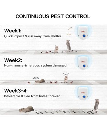 Ultrasonic Plug in Pest Repellent - Non-Toxic Pest Control for Home, Office, Warehouse, Hotel - Humans and Pets Safe (6 Packs) - Buy Online on SooperMarket.com