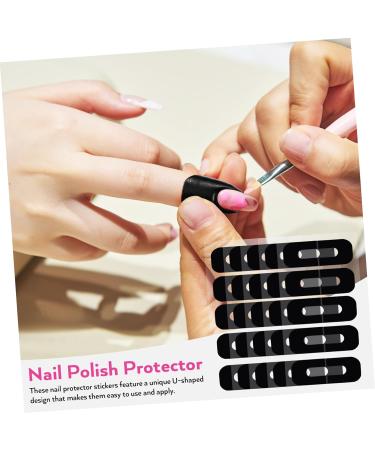 FRCOLOR 400 Sheets Nail Art Anti Spill Stickers Nail Polish Nail Protection for Painting Nails Nail Tape Nail Care Tools Protection Tearable 3.00X2.50X0.10CMx4pcs As Shown X 4 Pieces - Buy Online on SooperMarket.com