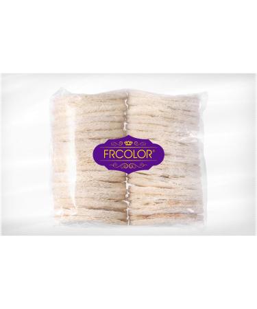 Frcolor 50 Pcs Loofah Face Pads | Exfoliating Sponges for Makeup Removal and Facial Scrub | Reusable Soft Skin Care Pads - Buy Online on SooperMarket.com