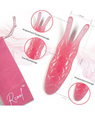 Rcool Gua Sha Facial Tool - Pink Gua Sha Massage Tool for Face Nose & Body | Relieve Puffiness & Tension Ideal for Rhinitis Relief - Shop Internationally - Buy Online on SooperMarket.com
