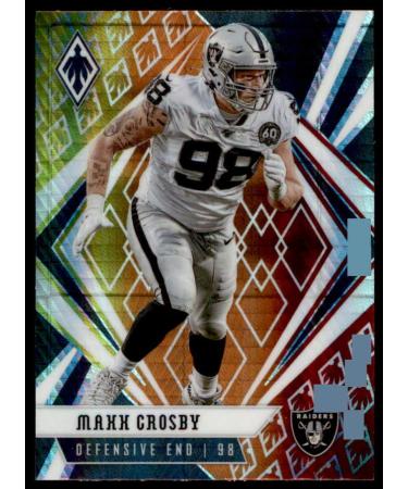 2020 Panini Phoenix Fire Burst #77 Maxx Crosby Las Vegas Raiders (Silver Prizm Refractor) NFL Football Card NM-MT