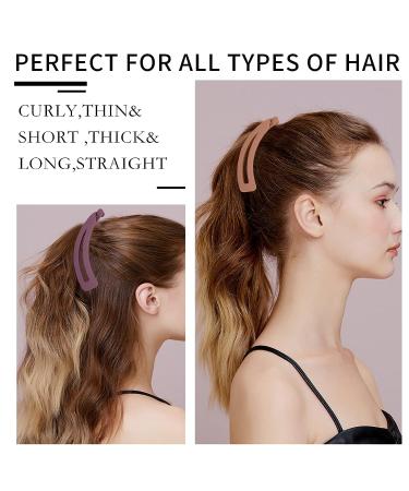 7pcs Matte Banana Hair Clips for Thick Hair - Strong Holder Ponytail Clips for Women - No Slip Fashionable Beauty Clamp - Buy Online on SooperMarket.com