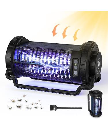 Solar Bug Zapper for Outdoor Indoor 4200V UV Mosquito Killer Lamp Waterproof Electronic Mosquito Zapper Fly Catcher Traps Fly Zapper Insect Killer Mosquito Trap for Kitchen Balcony Patio Camping