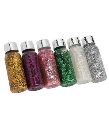 6 Colors Glitter Set - 180ML Arts & Crafts Supplies | Festival Makeup Nail Face & Hair Glitter - Sequin Pigment Powder for Creative Projects - Buy Online on SooperMarket.com