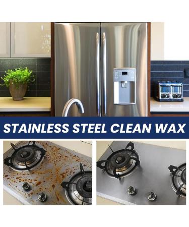 Jue Fish Magical Nano-Technology Stainless Steel Cleaning Paste-Surface Safe Stainless Steel Clean Wax Magic Stainless Steel Cleaner and Polish Power Paste Cleaner (1PCS) - Buy Online on SooperMarket.com