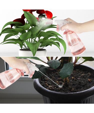 Gvolatee 3 STK 500ml Refillable Spray Bottles - Transparent Plastic Atomizer for Plants Hair and Cleaning - Professional Water Spray Bottle in Pink - Buy Online on SooperMarket.com