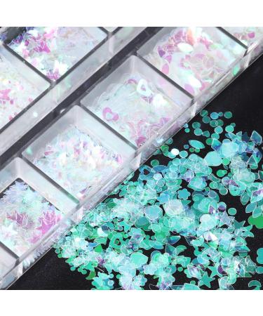 Shop GZSYY Nail Glitter Sequins - 12 Vibrant Colors for Stunning Nail Art & Manicure | International Shipping Available - Buy Online on SooperMarket.com