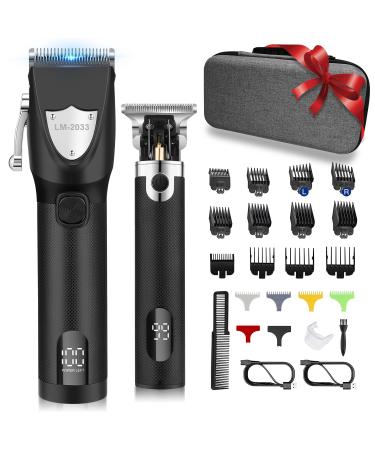 vsmooth Hair Clippers Cordless Hair Trimmer Electric Barber Clippers - Zero Gapped Trimmer Professional Beard Trimmer Rechargeable Hair Cutting Kit (Black)