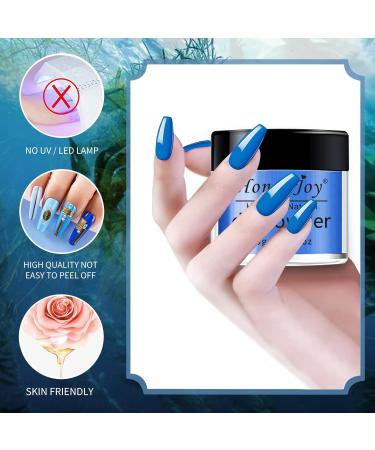 Buy Honey Joy 6 Box Set of Light Royal Blue Dip Powder Nail Colors | No Lamp Cure Gel Polish Effect - Even & Smooth Finishing - Buy Online on SooperMarket.com