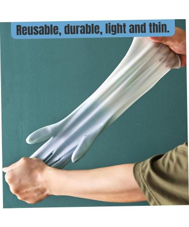 Cleaning Gloves Reusable Dishwashing Gloves Rubber Gloves Anti Slip Household Gloves for Kitchen Bathroom for Palm Width 3.6''-3.9 - Buy Online on SooperMarket.com
