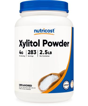 Nutricost Pure Xylitol Granulated Powder 2.5 Pounds - Granulated Crystals