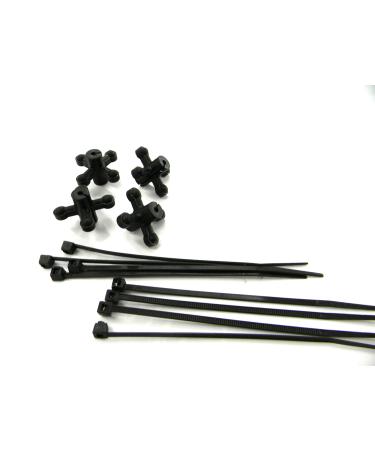 Bowjax UltraJax l String Silencer, 4 Pack, 1034 Black