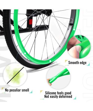 Wheelchair Wheel Covers Wheelchair Push Rim Covers Wheelchair Push Rim Covers Non-Slip Wear-Resistant Hand Push Cover Improve Grip and Traction(Green 22 inches) 22 inches Green - Buy Online on SooperMarket.com