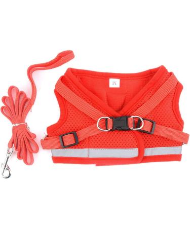 Ranphy Cat Dishes & Breakproof Reflective Chest Harness | Soft Network Fabric for Small Cats & Puppies - Red M (40 cm) - Buy Online on SooperMarket.com
