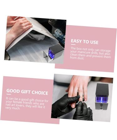 FRCOLOR Nail Polish Storage Nail Art Stand Nail Bit Usb Holder Tool Stand Nail Stuff Organizer Para Guardar Nail Grinding Bits Container Monitor Electric Nail Acrylic 12x8.5cm Black - Buy Online on SooperMarket.com