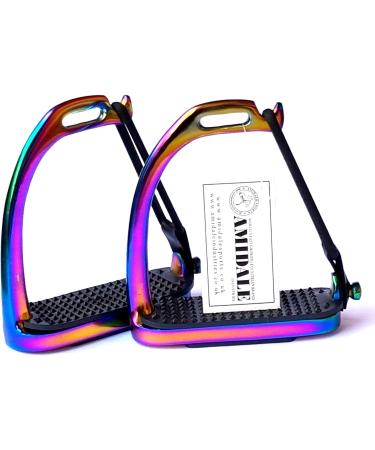 RAINBOW PEACOCK STIRRUPS AMIDALE HORSE RIDING IRON FILLIS MULTI COLOR BNWT 4.75 INCHES AND 5.00 INCHES (5.00 INCHES) - Buy Online on SooperMarket.com