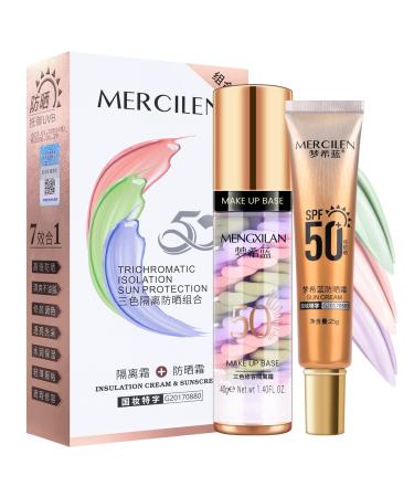 FREEORR Color Correcting Pore Primer  Tone Correcting Face Primer Moisturizer with Screen Cream SPF 50  Makeup Pore Primer Base  Oil Control Cover Redness Invisible Pore Face Isolation Cream