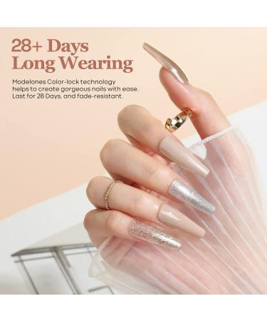 Modelones Gel Nail Polish 15ML Neutral Nude Gel Polish Color Soak Off LED Skin Tone Brown Color Nail Gel Polish Long Wear Nail Art Manicure at Home Gift - Buy Online on SooperMarket.com