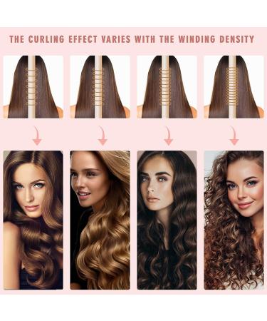 Yiclick Heatless Hair Curler for Long Hair Upgraded No Heat Hair Roller Sleeping Soft Rubber Hair Rollers Curling Ribbon and Rods for Natural Hair Beige - Buy Online on SooperMarket.com
