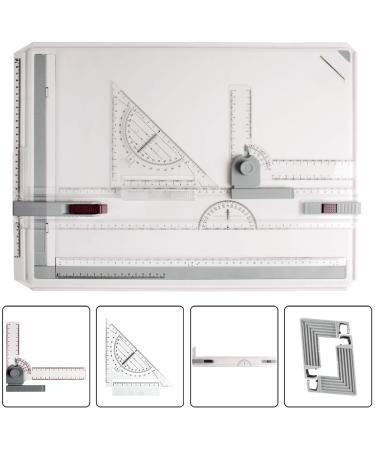 JILoffice A3 Drawing Board, Lightweight Multi-Funtion Drafting Table with Adjustable Measuring System Angle