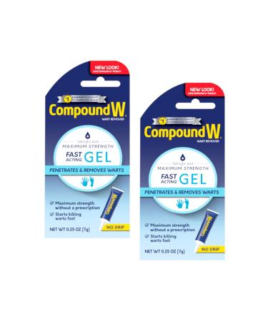 Compound W Wart Remover Maximum Strength Fast-Acting Gel 0.25-Ounce (Pack of 2)