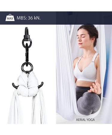 Fusion Climb Delta Swivel  Safest Rotational Device Hanging Accessory for Web Tree Swing  Therapy Swing  Aerial Dance  Swing Spinner Hanger  Rock Climbing  Hanging Hammocks (FP-8300-BLKBLK) Dual Oval Rings - Buy Online on SooperMarket.com