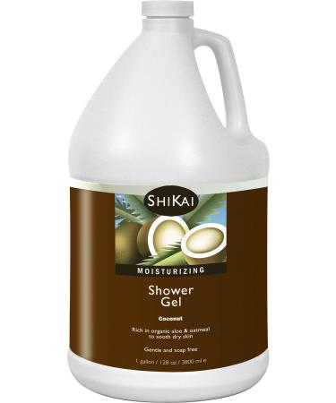 ShiKai Daily Moisturizing Shower Gel (Coconut 1 Gallon) | Gentle Soap-Free Formula | with Aloe Vera & Oatmeal for Soft Healthy Skin | Dry Skin Relief Coconut 128 Ounce (Pack of 1)