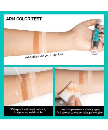 HOSAILY 2 Colors Double Head Contour Stick Highlighter Concealer Pen 2 in 1 Bronzer Contouring Highlight Stick Waterproof Cream Contour Stick Face Brighten Facial Shape Makeup Pencil 02# - Buy Online on SooperMarket.com