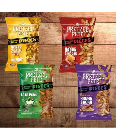Pretzel Pete Buffalo Blue Seasoned Pretzel Pieces - 8 Pack (160g each) - Buy Online on SooperMarket.com