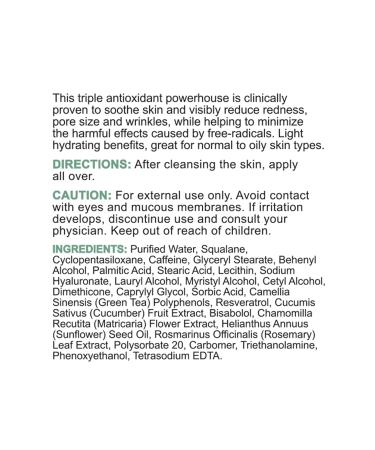 Replenix Redness Reducing Triple AOX Cream | Hydrating Antioxidant Treatment for Sensitive Skin | 1 fl. oz - Buy Online on SooperMarket.com