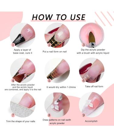 28g Acrylic Nail Powder Set for French Manicure - White, Clear, Black, Nude | HJ-NAP017 (No.12) - Buy Online on SooperMarket.com