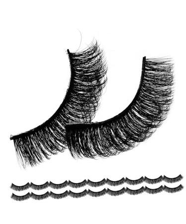 HAPINARY Natural Women Lashes 10 Pairs Fake eyelashes Curly 7d fiber Russia Natural Strip Lashes
