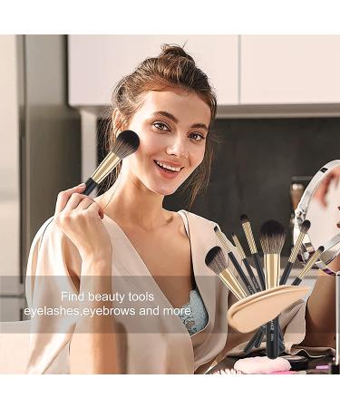 MAANGE 10-Piece Travel Makeup Brushes Set with Case - Foundation Kabuki Blush Eyeshadow Brushes, Sponge, and Cleaner (Blackgold) - Buy Online on SooperMarket.com
