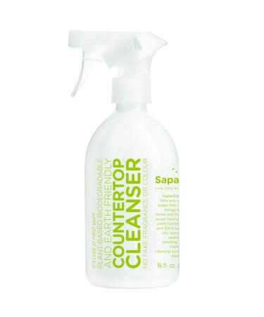 Sapadilla Rosemary + Peppermint Biodegradable Countertop Cleanser Spray, 16 Ounce, (Pack of 1) 1 Pack