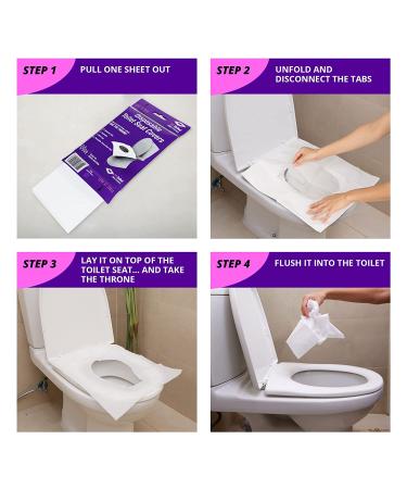 Disposable XL Toilet Seat Covers - 100 Pack for Kids & Adults | Flushable, Travel-Friendly & Hygienic - Buy Online on SooperMarket.com