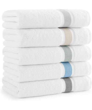 Aston & Arden Aegean Striped Turkish Bath Sheet - Eco-Friendly 600 GSM Soft & Absorbent Towel - Deep Pool Blue - Buy Online on SooperMarket.com