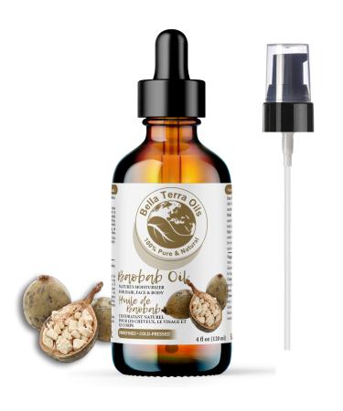 Baobab Oil. 120ml. 100% Pure. Cold-pressed. Unrefined. Single ingredient. Softens Rough Skin. Natural Moisturizer. Easily absorbs. Rich in Vitamins. For Hair Face Body Nails 120 ml (Pack of 1)