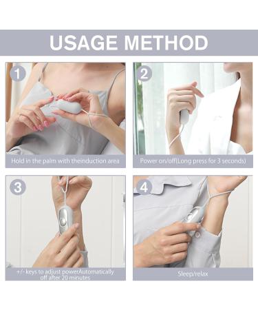 Microcurrent Sleep Aid Device for Anxiety & Insomnia Relief - USB Charging, Silver - Buy Online on SooperMarket.com