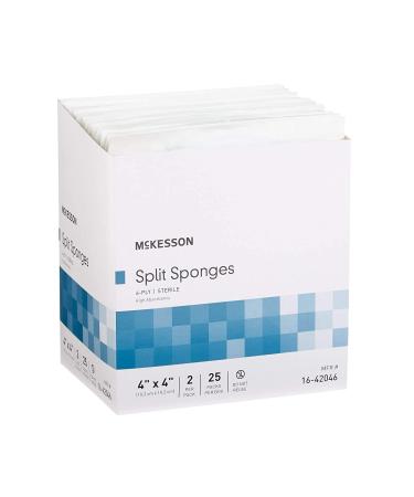 McKesson Split Sponges 4 x 4, 6-Ply High Absorbency Sterile Dressings - 50 Count Bundle (25 Packs of 2) - Buy Online on SooperMarket.com